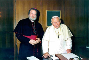 Mgr. Punt bij paus Johannes Paulus II