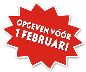 Opgeven vóór 1 februari!