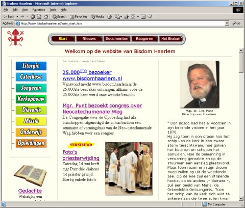 Voorpagina www.bisdomhaarlem.nl