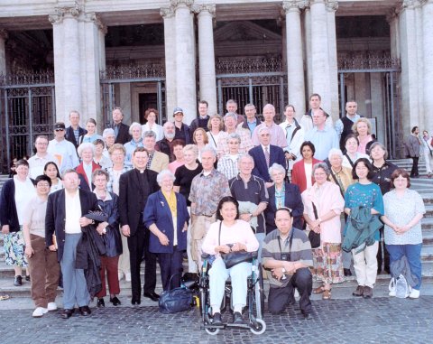 De hele groep bedevaartgangers