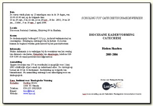 Brochure Diocesane Kadervorming