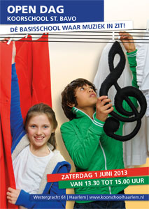 Poster open dag koorschool St. Bavo