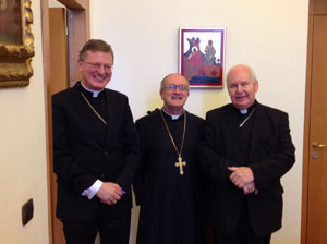 Mgr. Hendriks, Mgr. Enrico dal Vovolo en Mgr. Wiertz