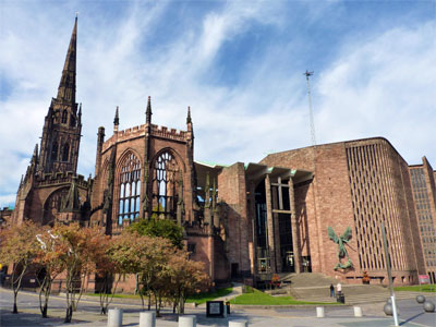 De kathedraal van Coventry, Engeland. De kathedraal van Coventry, Engeland.
