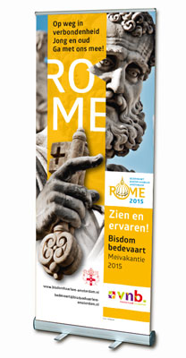 Rolbanner Romebedevaart 2015