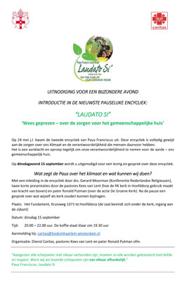 Gespreksavond - Laudato Si - 15 september 2015 - Hoofddorp