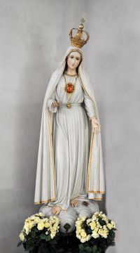 Het beeld van de Heilige Maagd Maria van Fatima