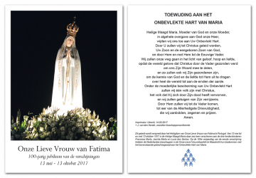 100 jaar Maria van Fatima