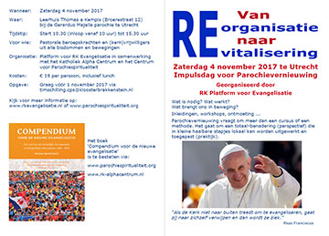 Flyer Impulsdag Parochievernieuwing 4 november 2017