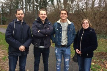 V.l.n.r. Marco van t Klooster, Felipe van Reeken, Lucas Vorstman en Femke van Dijk