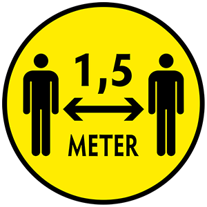 Opnieuw anderhalve meter en mondkapjes