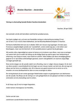 Uitnodiging Viering en uitwisseling Synode 2023