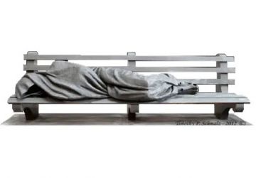 Onthulling standbeeld - Homeless Jesus