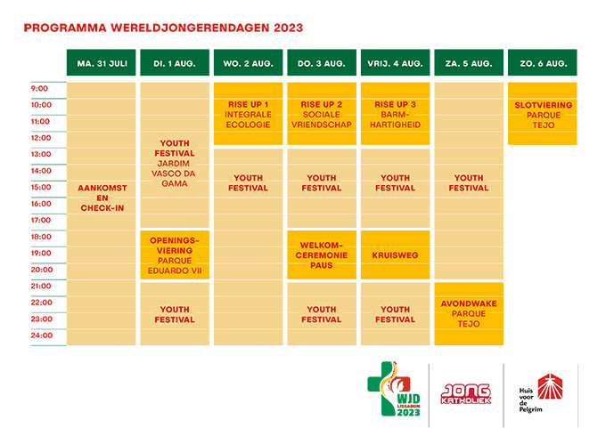 Programma Wereldjongerendagen 2023