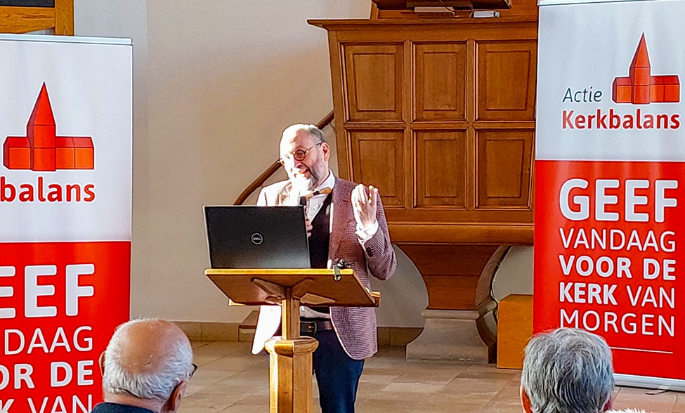 Professor J.L.W.M. (Lucas) Meijs sprak tijdens de landelijke persconferentie van Actie Kerkbalans<br />op woensdag 10 januari over de waarde van vrijwilligers voor de kerk.