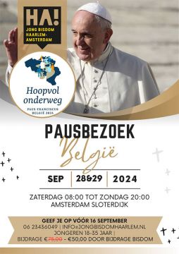 Jongeren gaan naar de paus in Brussel