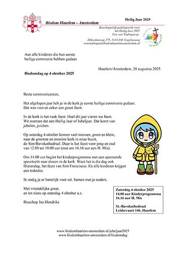 Uitnodiging communicanten