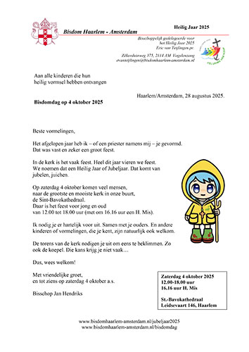 Uitnodiging vormelingen