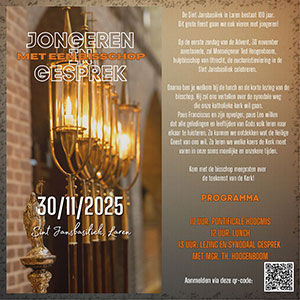 Jongeren in gesprek met een bisschop