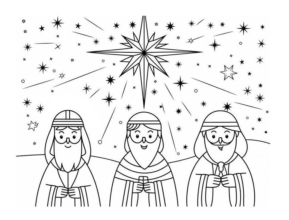 Kerstkleurplaat SamenKerk