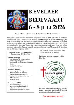 Folder bedevaart naar Kevelaer 6 t/m 8 juli 2026 Folder bedevaart naar Kevelaer 6 t/m 8 juli 2026